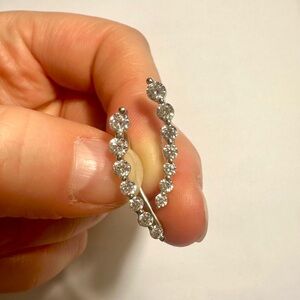 Sterling silver falling earrings with czs